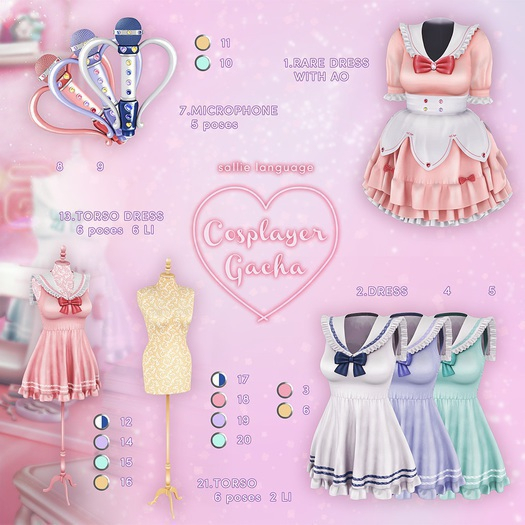 11. Sallie Language Cosplayer Microphone w/Pose yellow