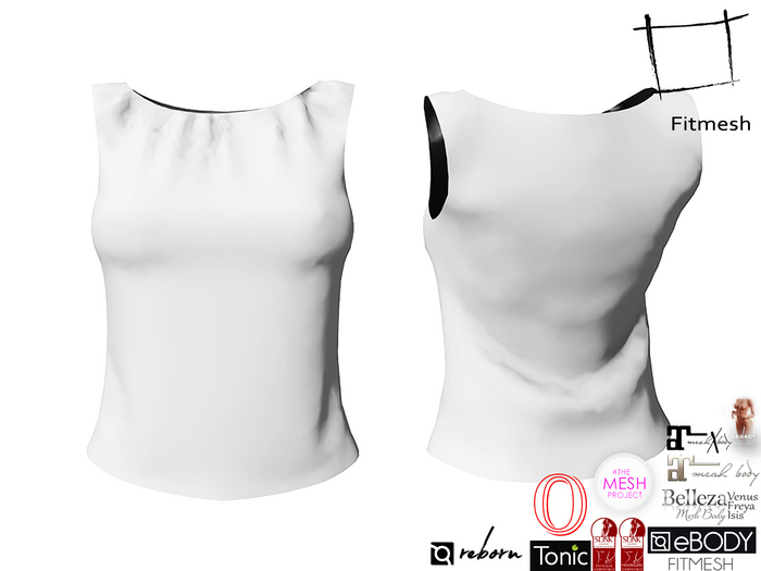 Full Perm Women's Sleeveless Top for Maitreya 5.3 LaraX, Slink Hourglass, Belleza Freya, Ocacin, Legacy, Ebody Reborn