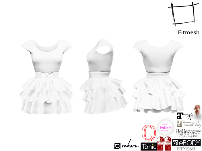 Full Perm Women's Ruffled Skirt Mini Dress Maitreya 5.3 LaraX Slink Hourglass Belleza Ocacin Tonic Legacy Ebody Reborn