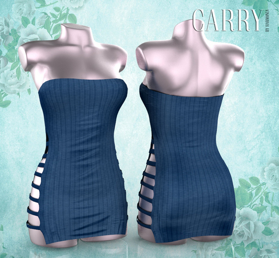 Blue Rib Knit Strapped Dress Legacy