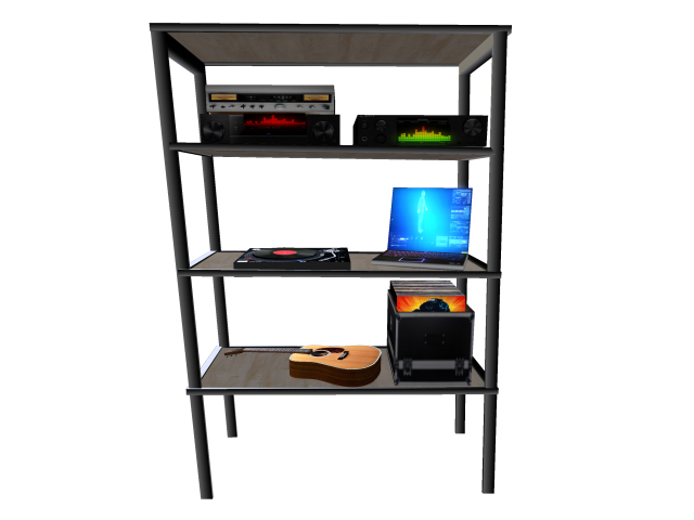 HiFi Labtop Record Player Shelf Unit RESIZE