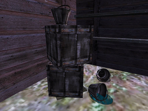 Wooden Crate & Pale
