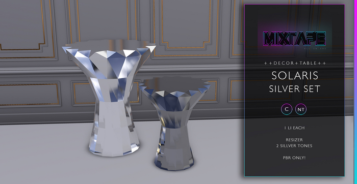 MIXTAPE Decor - solaris table set (SILVER TONES)