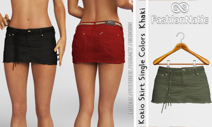 Skirt Kokio Khaki - Reborn, Legacy, LaraX, PetiteX FashionNatic