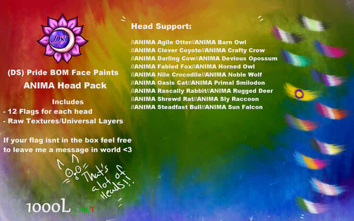 (DS) Pride Face Paints (ANIMA Kit)