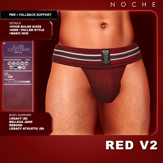 Noche. Sujin Jockstrap Red