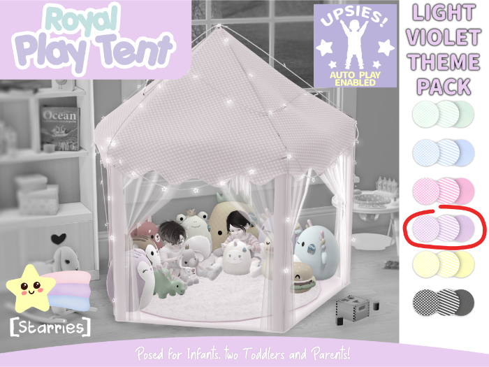 [Starries] Royal Play Tent - Light Violet with Upsies API V0.4