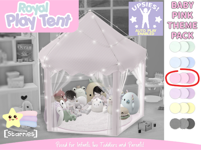 [Starries] Royal Play Tent - Baby Pink with Upsies API V0.4
