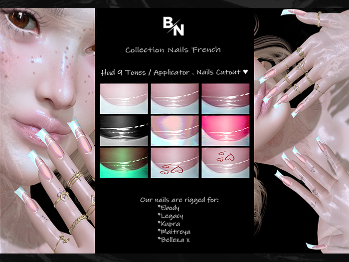 BN - NAILS MANICURE CUTOUT FRENCH /  HUD