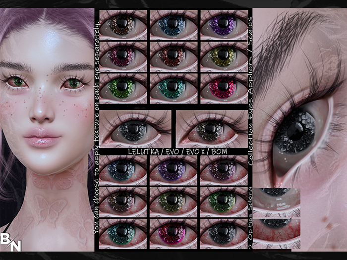 BN - PACK -HD EYES UNISEX APPLIERS LEL EVO/EVOX/BOM / SCALES