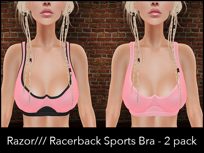 Razor/// Racerback Sports Bra - BubbleGum_FREYA