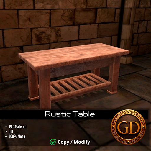 [[GD]] - Rustic Table - PBR MATERIAL