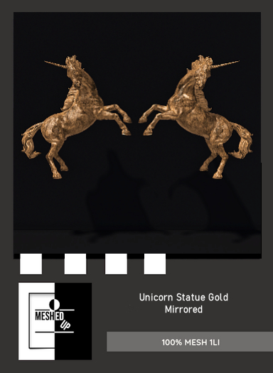 MeshedUp: Unicorn Statue Gold Pack