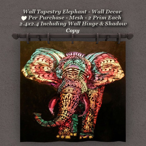 Wall Tapestry Elephant1