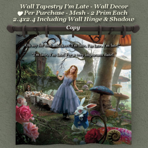 Wall Tapestry I'm Late1
