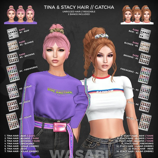 Wasabi // Tina Mesh Hair - Browns RARE