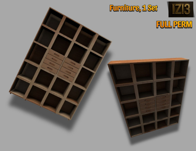 Bookcase - Full Perm Mesh (2 Impact)