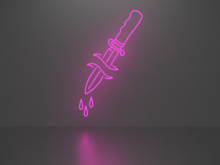 Knife neon sign Full Permission