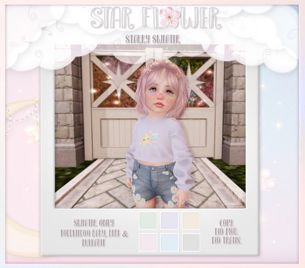 .{* Star Flower *}. Starry Sweater - Lavender