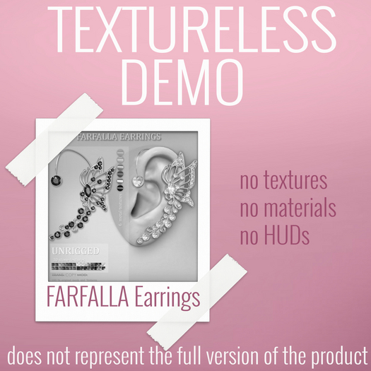 TEXTURELESS DEMO *AvaWay* FARFALLA Earrings