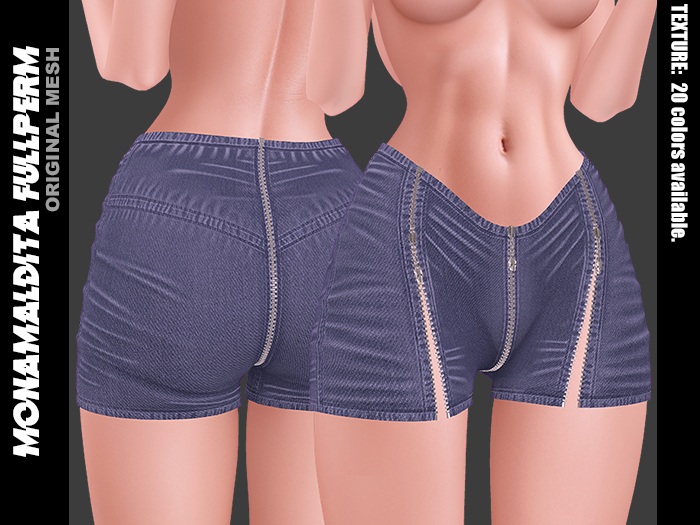 183 - MONAMALDITA - Texture Jeans - Short