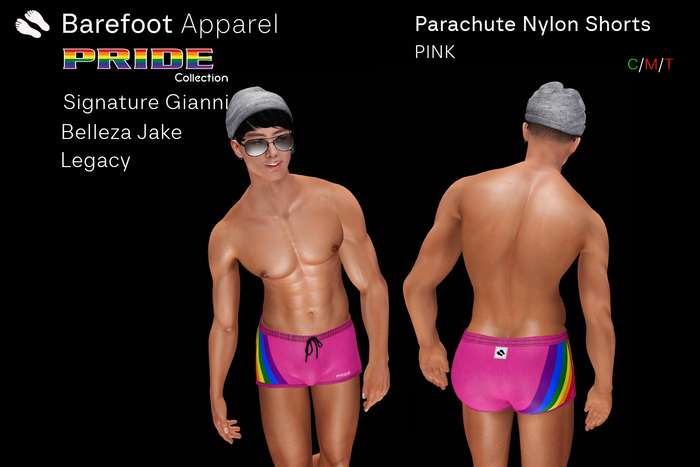 PINK / PRIDE / PARACHUTE SHORTS