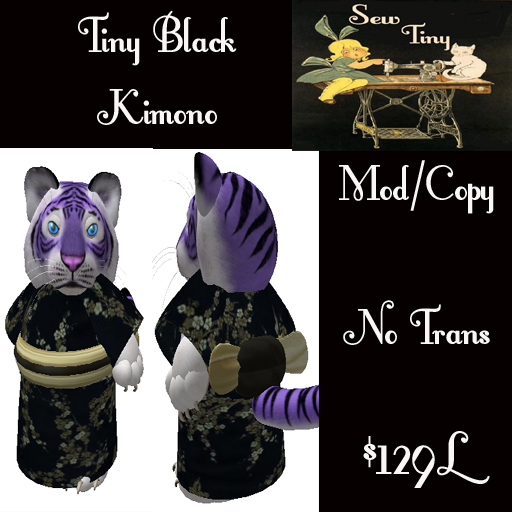Tiny Black Kimono