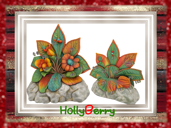 HB: Colorful Stone Flower Statue FuLL PERM