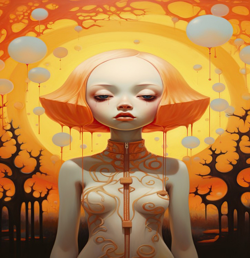 POSTER ART MODERN PSYCHEDELIC PERSONNAGE (12)