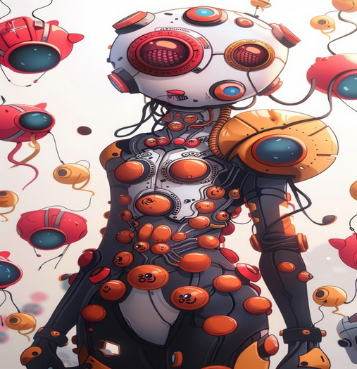 POSTER ART MODERN PSYCHEDELIC PERSONNAGE (91)