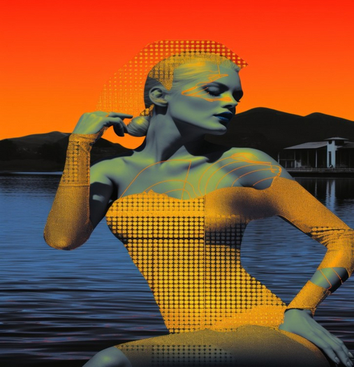 POSTER ART MODERN PSYCHEDELIC PERSONNAGE (96)