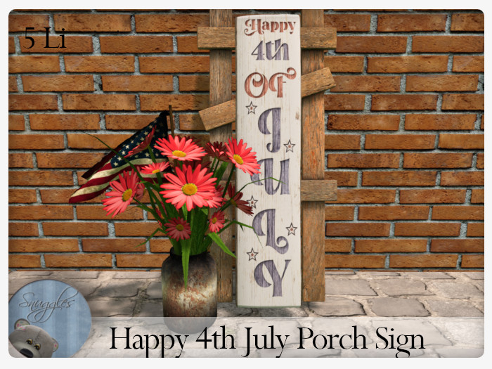 Happy 4th July  Porch Sign  By Snuggles 