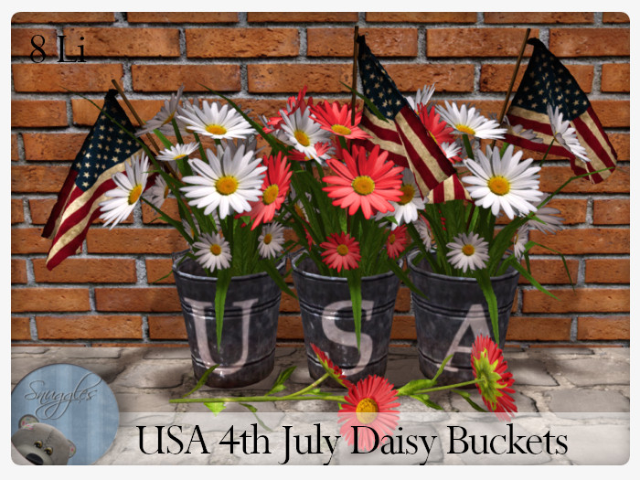 USA 4th July Daisy Buckets By Snuggles