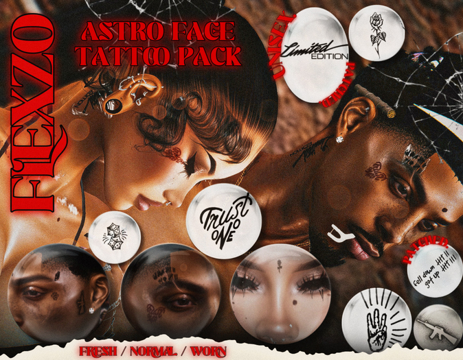 (F)lexzo Exclusive // "ASTRO FACE TAT PACK" *UNPACKER*