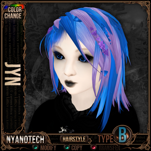 =^.^= Curious Kitties - Nyanotech Hair [Type B] - Jyn V3