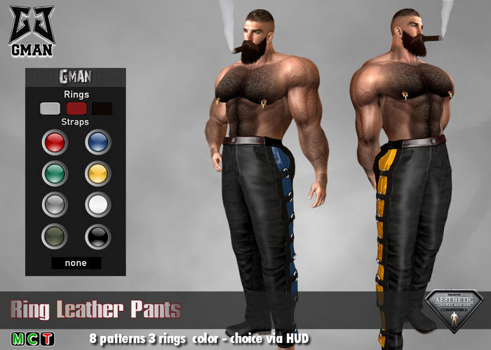 [GMan] P - Ring Leather Pants_Aesthetic
