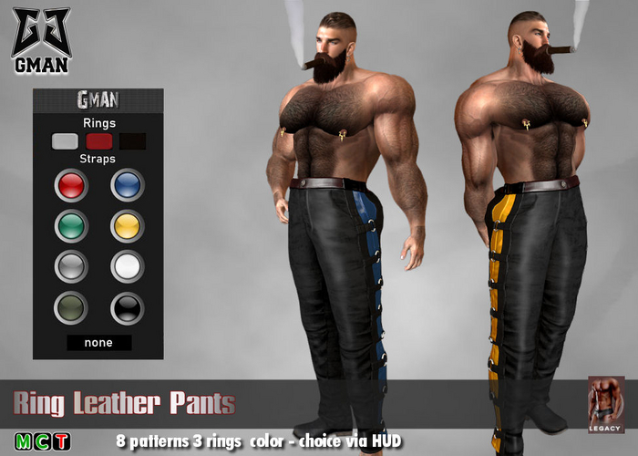 [GMan] P - Ring Leather Pants_Legacy (box)