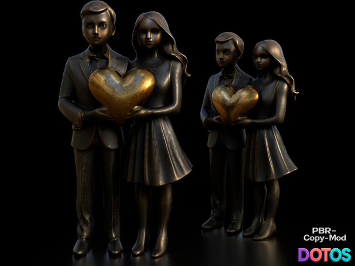 Couple Heart Statue | DOTOS Decor