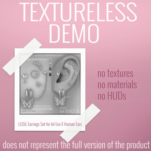 TEXTURELESS DEMO *AvaWay* LUSIL Earrings Set