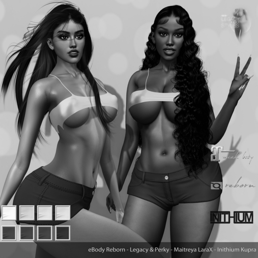 Wafaa Top & Shorts DEMO: eBody Reborn - Legacy & Perky - Maitreya LaraX - Inithium Kupra