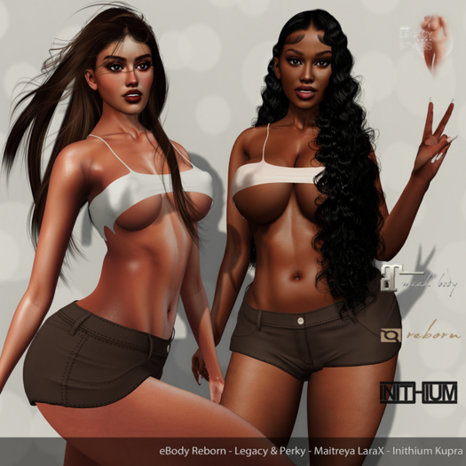 Wafaa Top & Shorts Brown: eBody Reborn - Legacy & Perky - Maitreya LaraX - Inithium Kupra