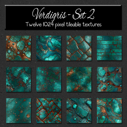 *Wallflowers* Verdigris - Set 2
