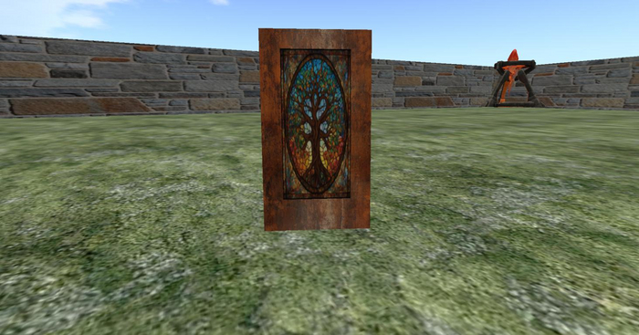 Rustic stained glass latern