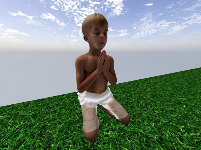 boy praying before bed