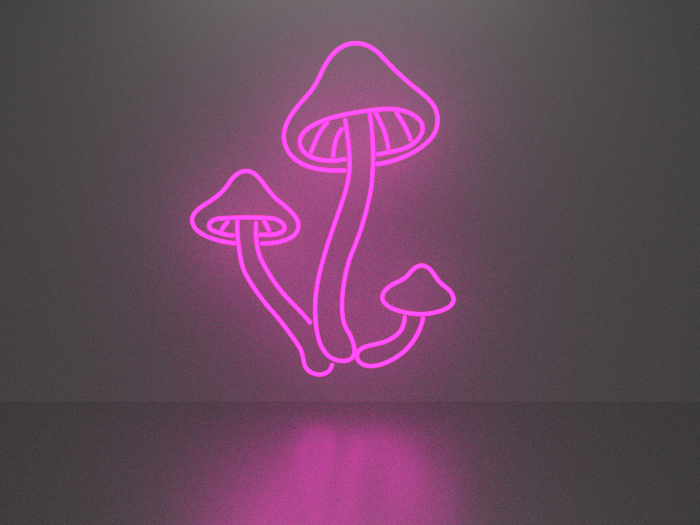 Mushrooms 2 neon sign Full Permission