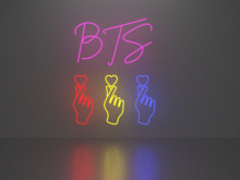 BTS kpop neon sign Full Permission