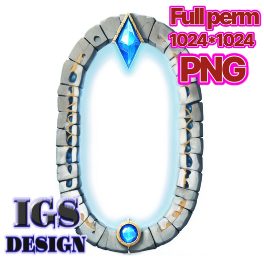 Ancient Stone Border With Saphires - Texture