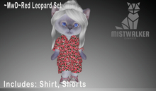 ~MwD~ Red Leopard Shirt set(ADD ME)