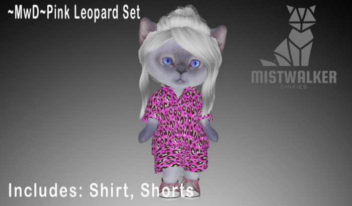 ~MwD~ Pink Leopard Shirt set(ADD ME)