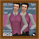 GPA Men's Waistcoat Vest BOM - Rose Damask Print v.2